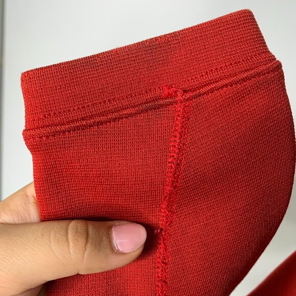 Ibex Women’s Red Wool Zip Up Sweater Size Medium - Picture 12 of 14